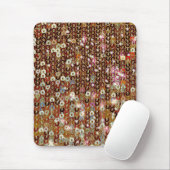 Gold Kupfer Glitzer Pailletten Muster Mousepad (Mit Mouse)