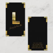 Gold L Anfangs- und Grenzwertkarte Visitenkarte (Vorne/Hinten)