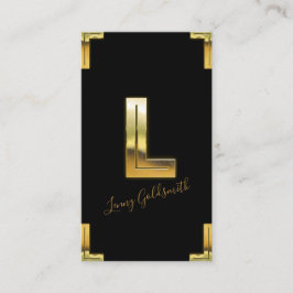 Gold L Anfangs- und Grenzwertkarte Visitenkarte