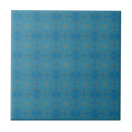 Gold Lace auf Blue Fliese (Vorderseite)