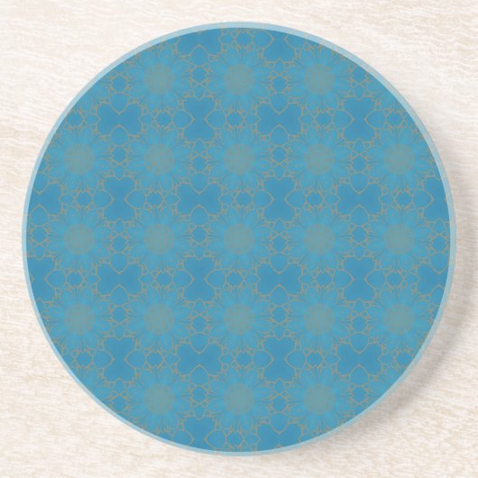 Gold Lace auf Blue Untersetzer (Vorne)