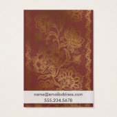 Gold Lace auf Burgundy Earring Holder Display Card (Rückseite)