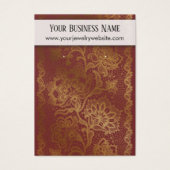 Gold Lace auf Burgundy Earring Holder Display Card (Vorderseite)