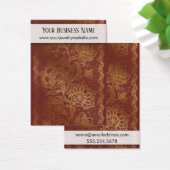 Gold Lace auf Burgundy Earring Holder Display Card (Schreibtisch)