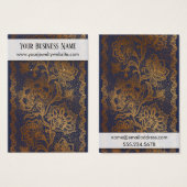 Gold Lace auf Navy Oring Holder Display Cards (Vorne & Hinten)