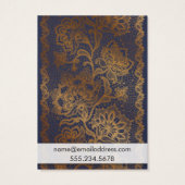 Gold Lace auf Navy Oring Holder Display Cards (Rückseite)