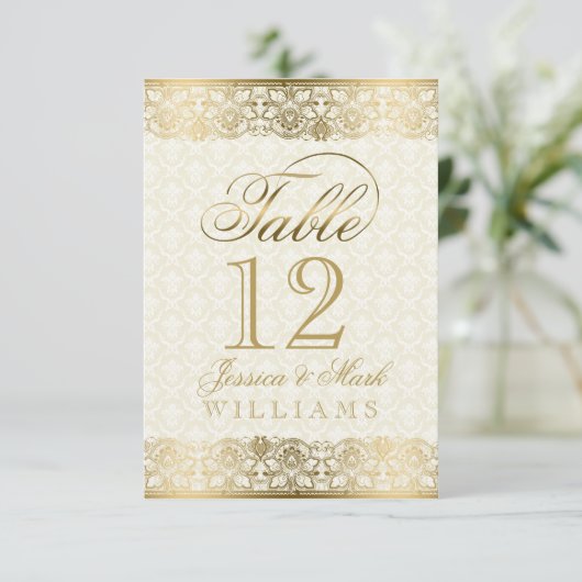Gold Lace Beige Hintergrund (Stehend Vorderseite)