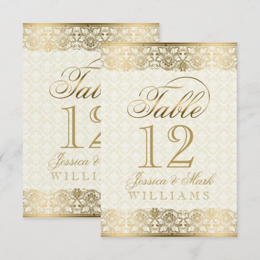 Gold Lace Beige Hintergrund (Vorne/Hinten)