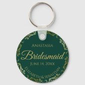 Gold Lace Bridesmaid Hochzeitsgeschenk Emerald Gre Schlüsselanhänger (Vorderseite)