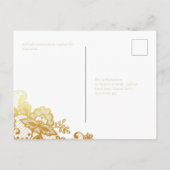 GOLD LACE Budget All-in1 Wedding IINVITE UAWG Postkarte (Rückseite)