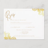 GOLD LACE Budget All-in1 Wedding IINVITE UAWG Postkarte (Vorderseite)