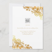 GOLD LACE Budget All-in1 Wedding Save the Date Einladung (Rückseite)