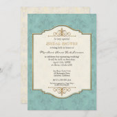 Gold & Lace Classic Formal Elegantes Brautparty Einladung (Vorne/Hinten)