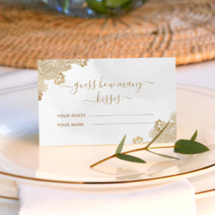 Gold Lace Cream Guess Guess Wie viele Kisses Brida Begleitkarte