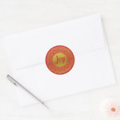 Gold Lace Crochet Doily Red Joy Sticker (Umschlag)