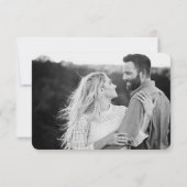 Gold Lace Foto Wedding RSVP Karte (Rückseite)