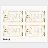 Gold Lace & Gold Wedding Wine Label Aufkleber (Blatt)