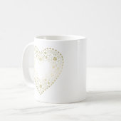 Gold Lace Heart Kaffeetasse (Vorderseite Links)