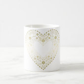 Gold Lace Heart Kaffeetasse (Mittel)