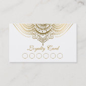 Gold Lace Paisley Mandala Treuekarte Visitenkarte (Vorderseite)