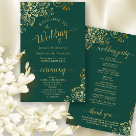 Gold Lace über das Emerald Green Budget Wedding Pr