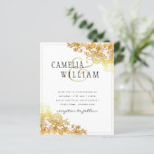 Gold Lace White Wedding Einladung Classic Elegant (Stehend Vorderseite)