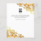 Gold Lace White Wedding Einladung Classic Elegant Flyer (Hinten)
