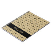 Gold Lacrosse Black Sticks and & Dotted Lines Notizblock (Linke Seite)