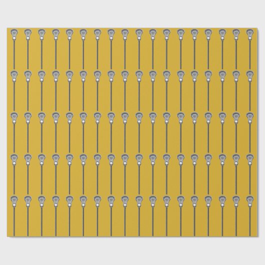 Gold Lacrosse-Geschenk Geschenkpapier (Flach)