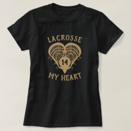 Gold Lacrosse My Heart T - Shirt