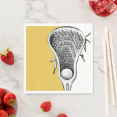 Gold Lacrosse Sports Party Serviette (Beispiel)
