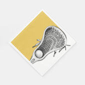 Gold Lacrosse Sports Party Serviette (Ecke)