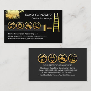 Gold Ladder Pinselstriche von Handyman Tools Visitenkarte