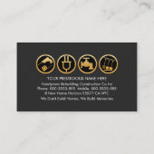 Gold Ladder Pinselstriche von Handyman Tools Visitenkarte (Rückseite)