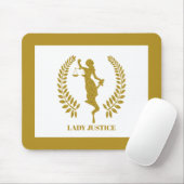 Gold Lady Justice Logo Mousepad (Mit Mouse)