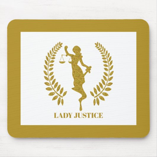 Gold Lady Justice Logo Mousepad (Vorne)