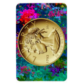 GOLD LADY LIBERTY COIN MAGNET (Vertikal)