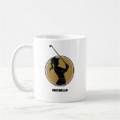 Gold Ladys Golf Silhouette Kaffeetasse (Links)
