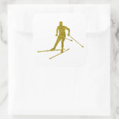 Gold Langlauf Aufkleber (Tasche)