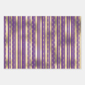 Gold lapis konfetti Streifen elegante formale Must Geschenkpapier Set (Vorderseite 2)