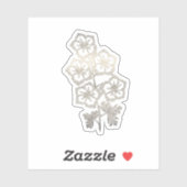 Gold Larkspur Blume Aufkleber (Blatt)