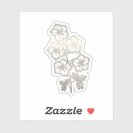 Gold Larkspur Blume Aufkleber