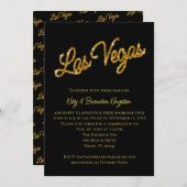Gold Las Vegas Glitzern Post Wedding Einladung (Vorne/Hinten)