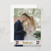 Gold Las Vegas Wedding Foto Vielen Dank Dankeskarte (Vorne/Hinten)