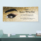 Gold Lashes Eye Banner (Messe)