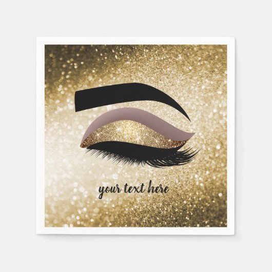 Gold Lashes Eye Serviette (Vorderseite)