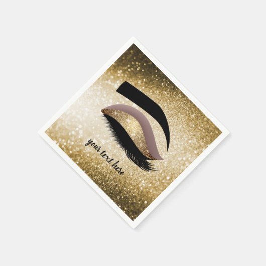 Gold Lashes Eye Serviette (Ecke)