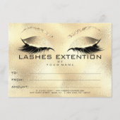 Gold Lashes Makeup Zertifikat Geschenk (Vorderseite)