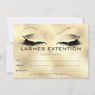 Gold Lashes Makeup Zertifikat Geschenk