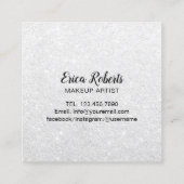 Gold Lashes Quadratische Visitenkarte (Rückseite)